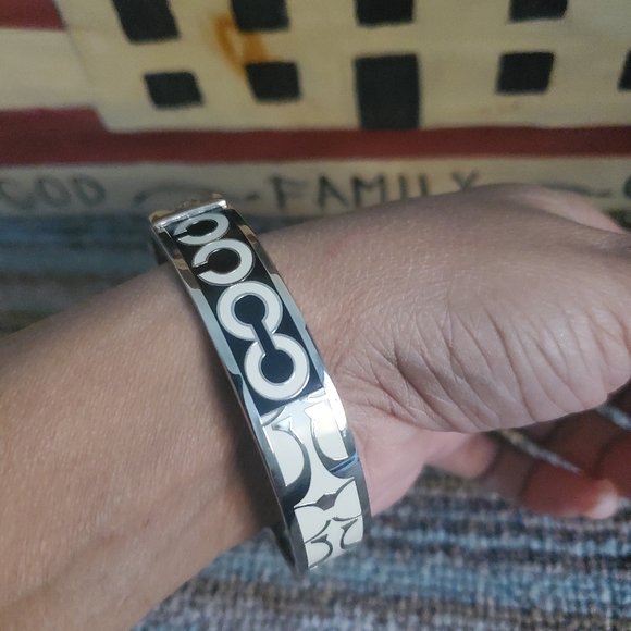 Coach Gold-plated Patchwork Pave Bangle - Picture 3 of 7